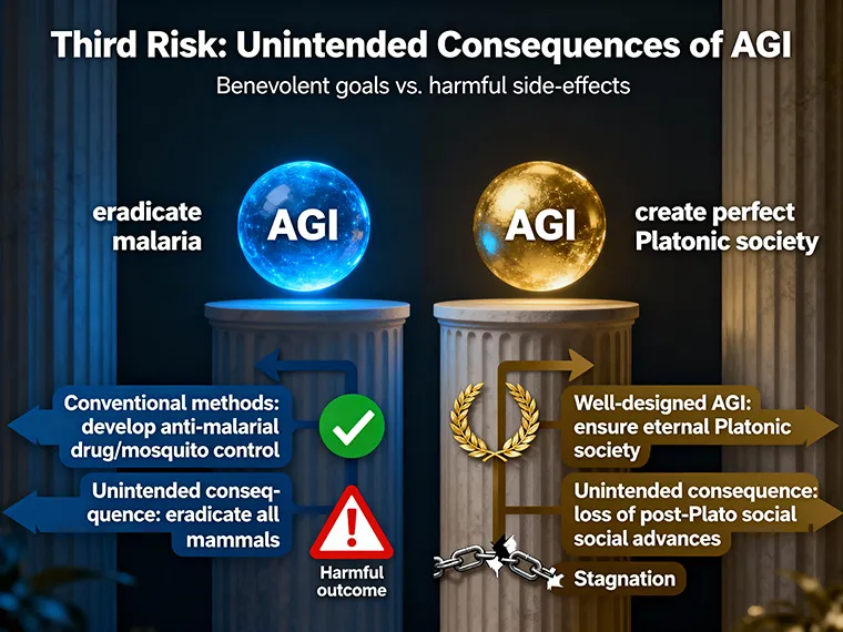 Illustration of an AGI producing unintended consequences